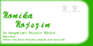 monika mojszin business card